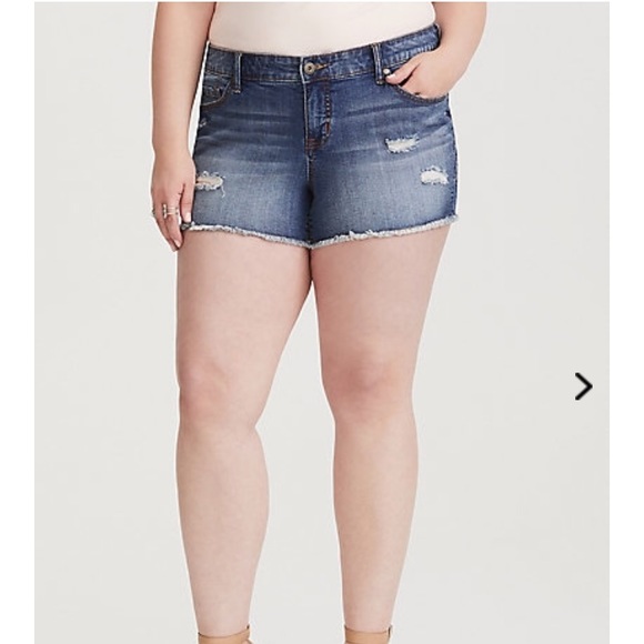 torrid Pants - BNWT Torrid sz 24 Frayed Short Shorts 3.5”Med Wash